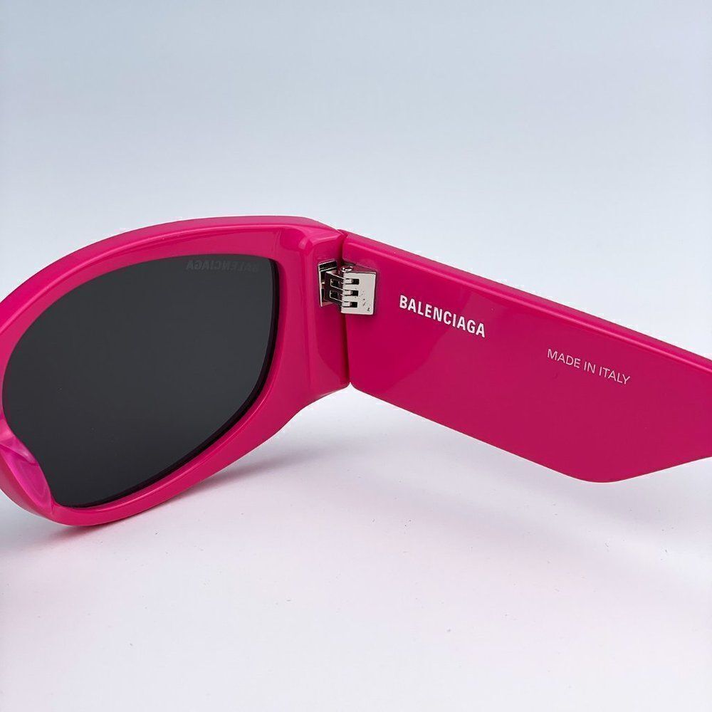 SALE! NEW Balenciaga BB0258S 004 Pink Fuchsia Grey Oval Women Sunglasses BARBIE - Picture 8 of 10